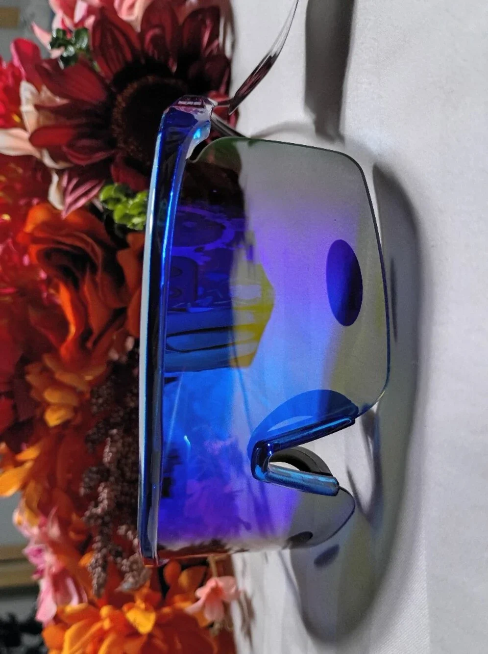 Mirrored Blue VR/AR Sunglasses Blue Lense